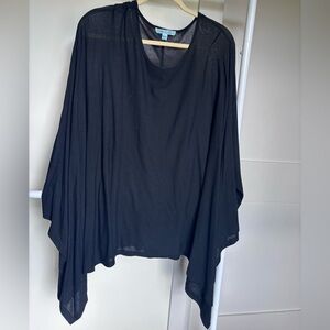 She + Sky Black Sheer Top